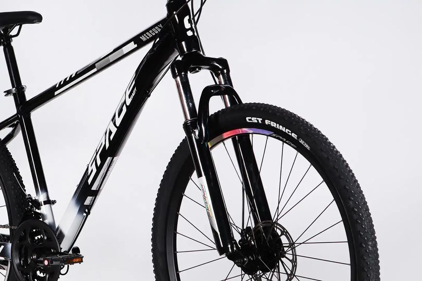 Велосипед AL 27.5" SPACE MERCURY DD FR рама-17" чорно-білий 2026 фото