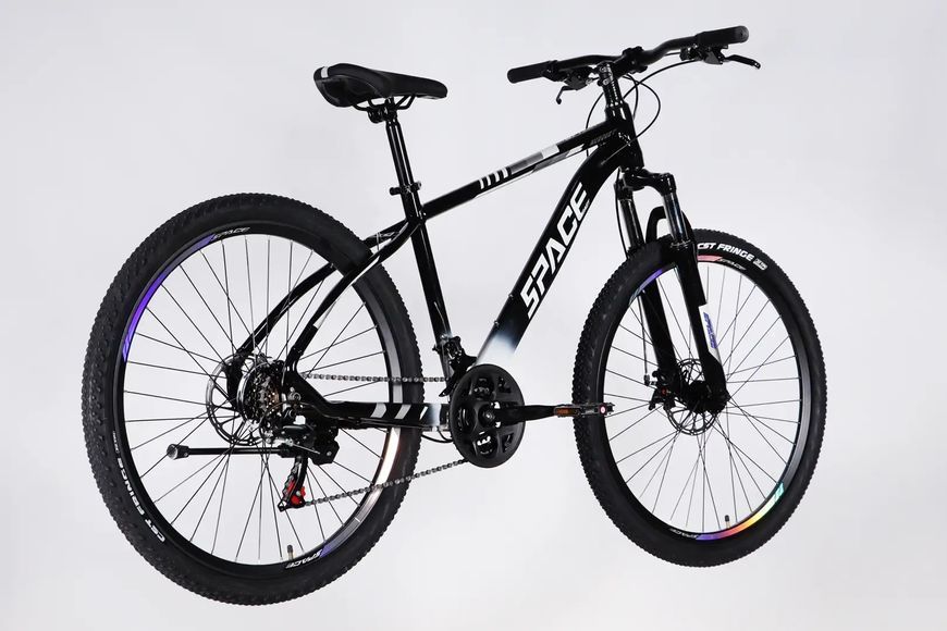 Велосипед AL 27.5" SPACE MERCURY DD FR рама-17" чорно-білий 2026 фото