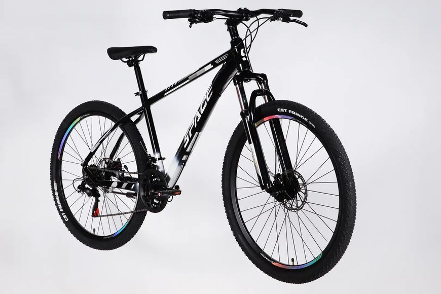 Велосипед AL 27.5" SPACE MERCURY DD FR рама-17" чорно-білий 2026 фото