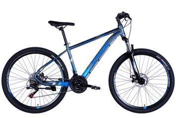 Велосипед AL 27.5" SPACE MERCURY DD FR рама-17" сіро-синій 2026 фото