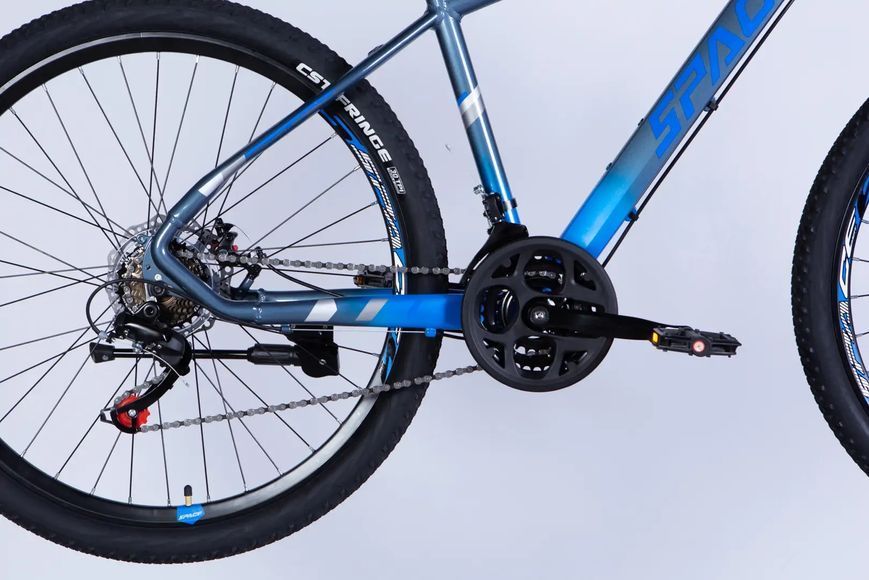 Велосипед AL 27.5" SPACE MERCURY DD FR рама-17" сіро-синій 2026 фото