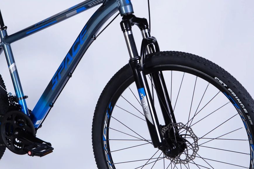 Велосипед AL 27.5" SPACE MERCURY DD FR рама-17" сіро-синій 2026 фото