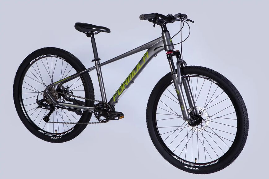 Велосипед AL 26" Formula ZEPHYR 3.0 DD CS рама-14" сірий з зеленим 2026 фото