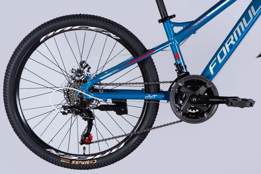 Велосипед AL 24" Formula BLACKWOOD 1.0 DD FR рама-12,5" синьо-сріблястий 2025 фото