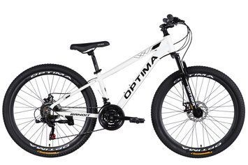 Велосипед AL 26" Optima BANDIT DD FR рама-13" бiлий з чорним 2026 (в мішку) фото