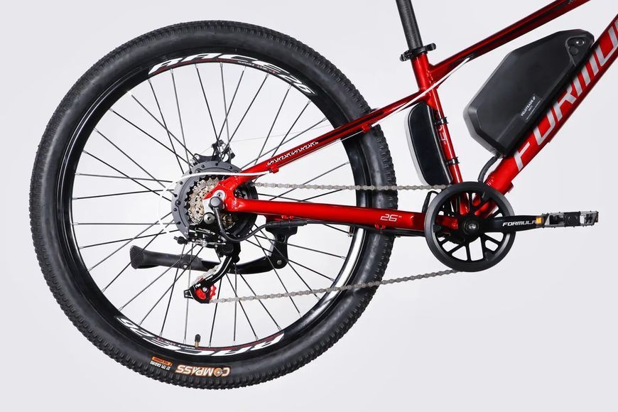 Велосипед з електроприводом 26" AL Formula eMOTION DD FR рама-13" 36B 10А*г 500Вт червоно-сріблястий 2026
