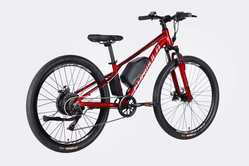 Велосипед з електроприводом 26" AL Formula eMOTION DD FR рама-13" 36B 10А*г 500Вт червоно-сріблястий 2026