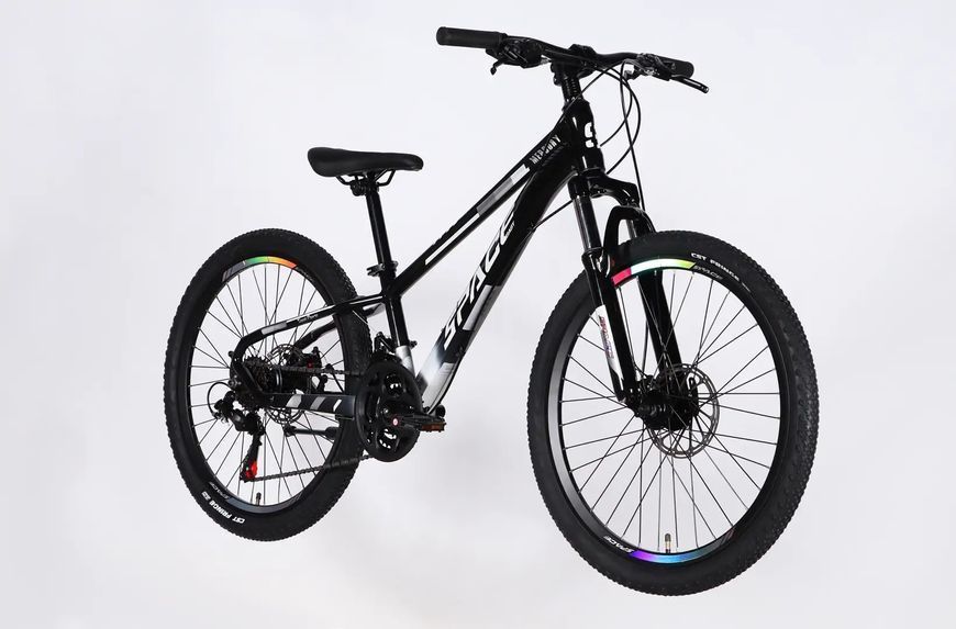 Велосипед AL 24" SPACE MERCURY DD FR рама-11" чорно-білий 2026 фото