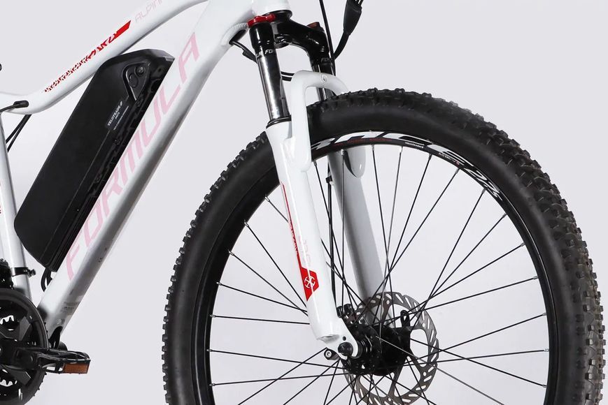Велосипед з електроприводом 27.5" AL Formula eALPINA DD FR рама-17" 36B 12.5А*г 500Вт біло-рожевий 2026