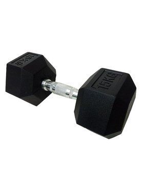 DD 6442-15 | Гантель шестигранна прогумована 15 кг
