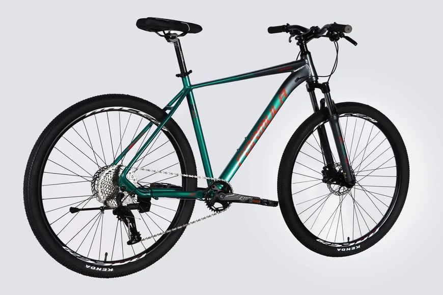 Велосипед AL 29" Formula ZEPHYR 1.0 HDD рама-21" темно-сріблястий з зеленим 2026 фото