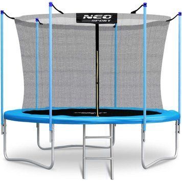 Батут Neo-Sport в внутрішньою сіткою 6 футів 183 см блакитний