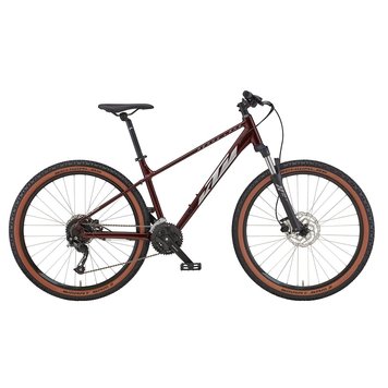 Велосипед KTM PENNY LANE 271 27.5" рама M/42, темно-червоний (сірий), 2022