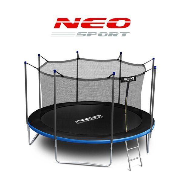 Батут&nbsp;Neo-Sport з внутрішньою сіткою&nbsp;14 футів 435 см чорно-синій