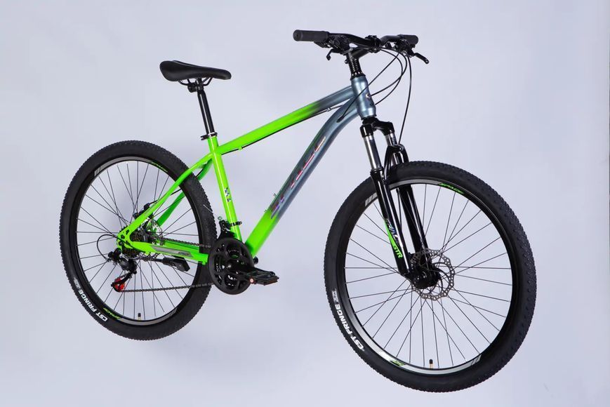 Велосипед ST 27.5" SPACE MARS DD FR рама-17" зелено-сріблястий 2026 фото