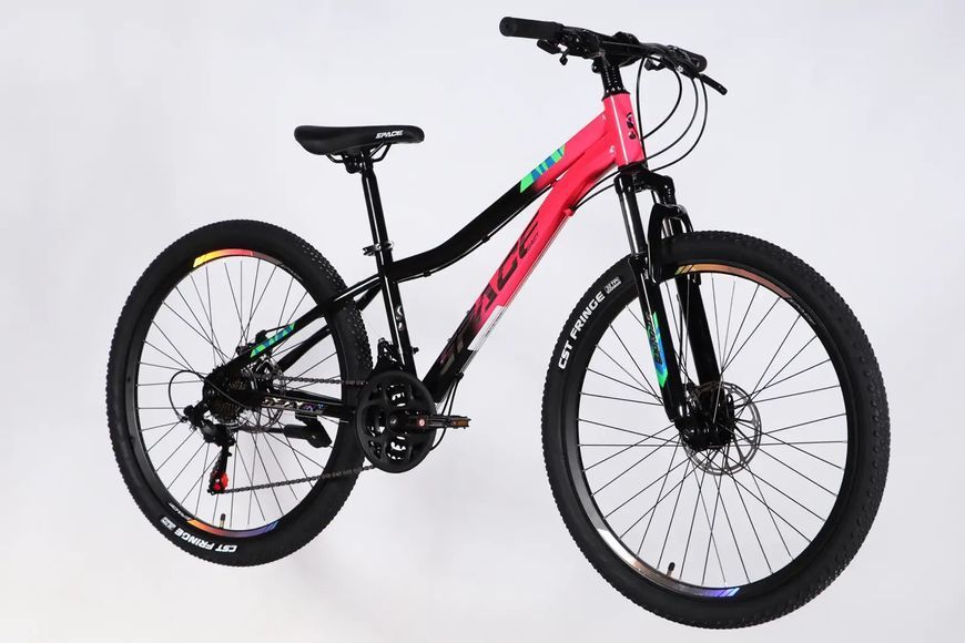 Велосипед ST 26" SPACE AURORA DD FR рама-13" рожево-чорний 2026 фото