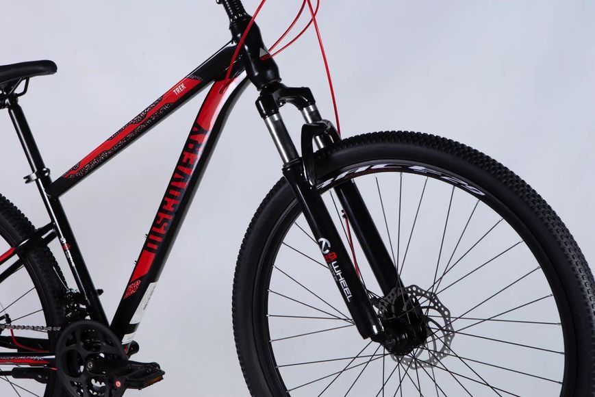 Велосипед ST 29" Discovery TREK DD FR рама-16" чорно-червоний 2025 фото