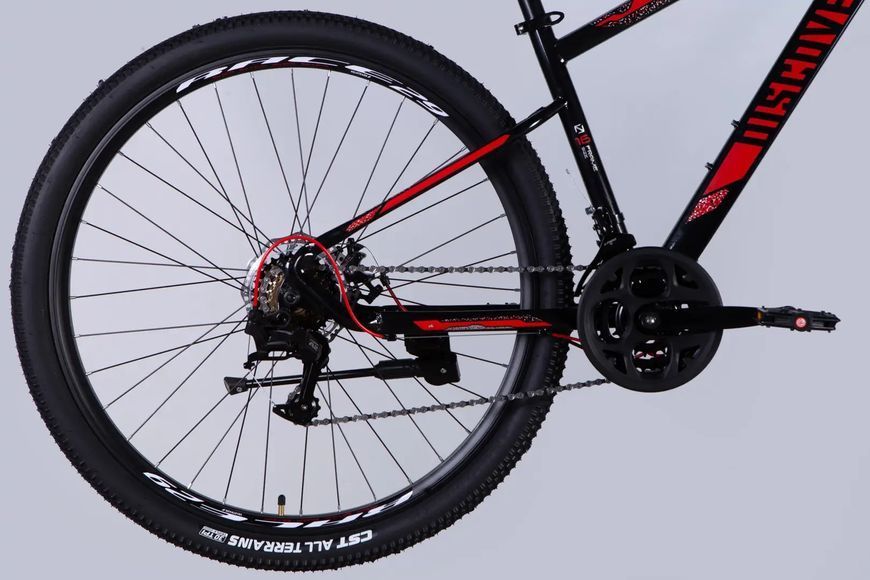 Велосипед ST 29" Discovery TREK DD FR рама-16" чорно-червоний 2025 фото