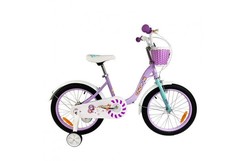 Велосипед дитячий RoyalBaby Chipmunk MM Girls 14 ", OFFICIAL UA, фіолетовий