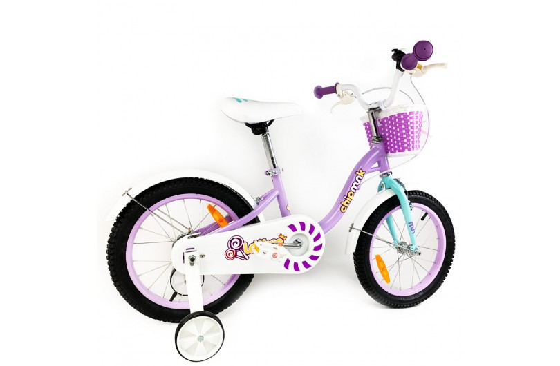 Велосипед дитячий RoyalBaby Chipmunk MM Girls 14 ", OFFICIAL UA, фіолетовий
